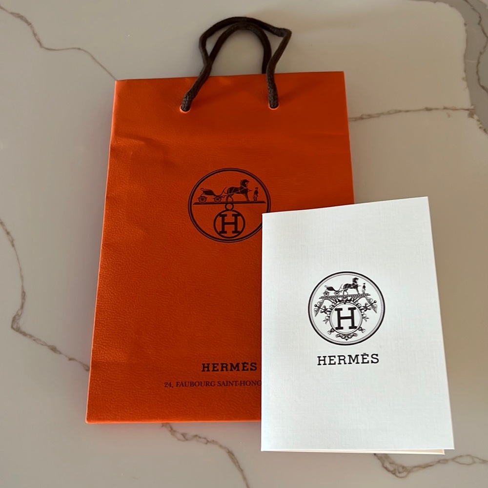 Hermes small shop bag & envelope
